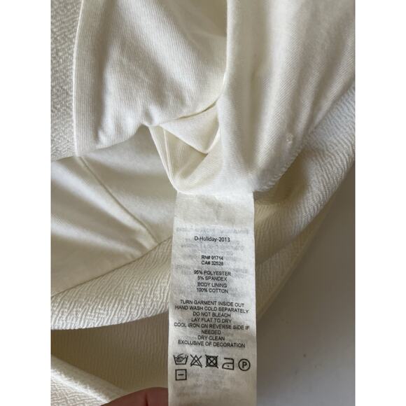 Armani Exchange Moto Jacket Women M Cream White Full Zipper Cropped Office - Picture 7 of 8